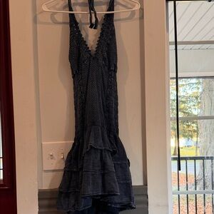 Elegant Black Halter Dress